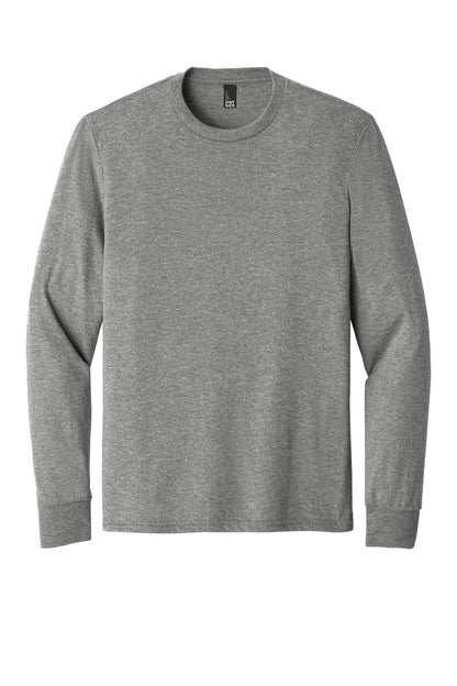 Custom Embroidered District T-Shirts  in Grey Frost