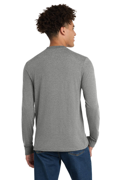 Custom Embroidered District T-Shirts  in Grey Frost