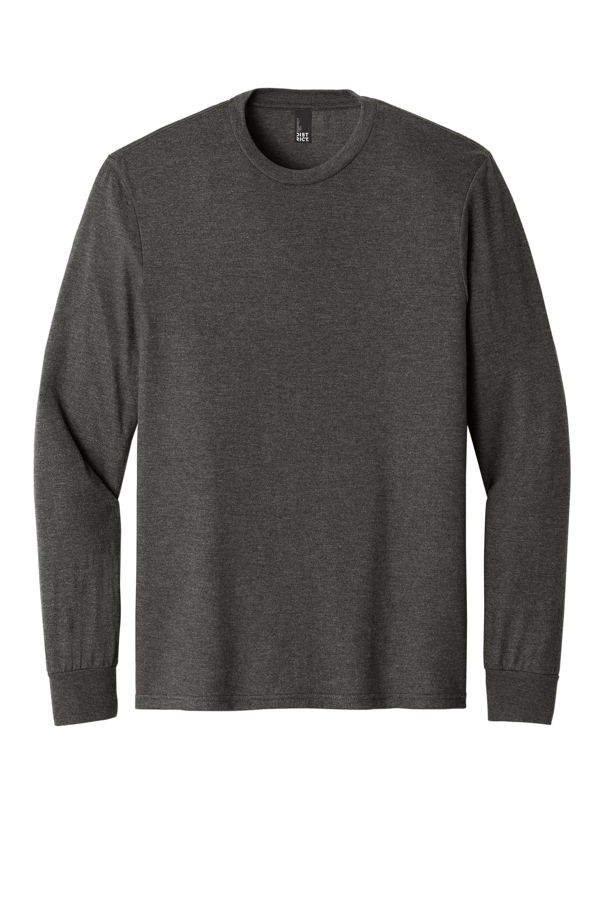 Custom Embroidered District T-Shirts  in Heathered Charcoal