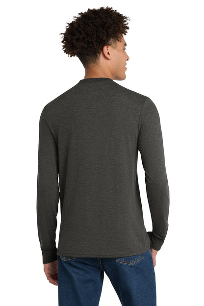 Custom Embroidered District T-Shirts  in Heathered Charcoal