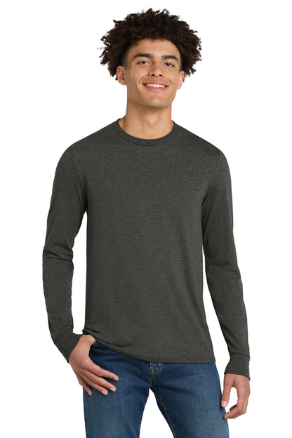 Custom Embroidered District T-Shirts  in Heathered Charcoal