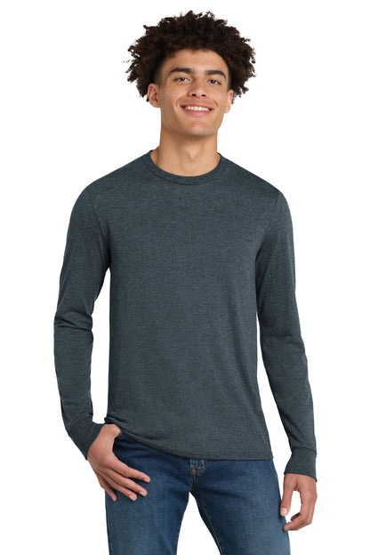 Custom Embroidered District T-Shirts  in Navy Frost