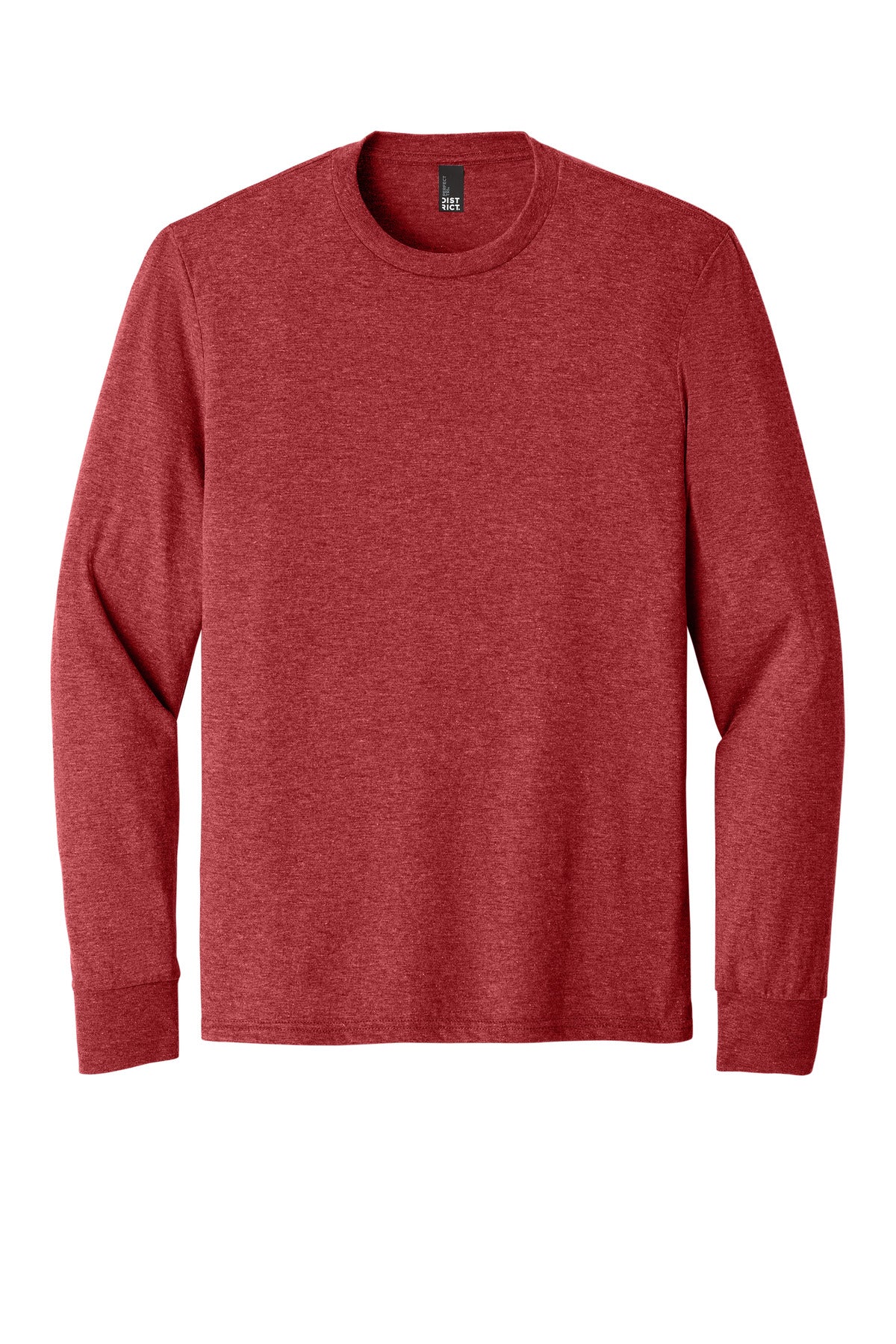 Custom Embroidered District T-Shirts  in Red Frost