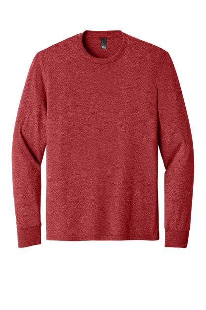 Custom Embroidered District T-Shirts  in Red Frost
