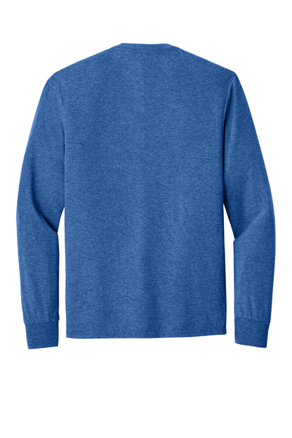 Custom Embroidered District T-Shirts  in Royal Frost