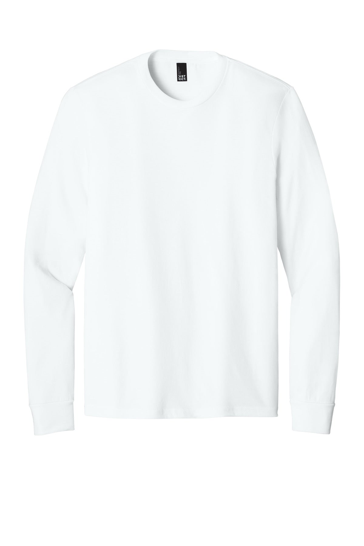 Custom Embroidered District T-Shirts  in White
