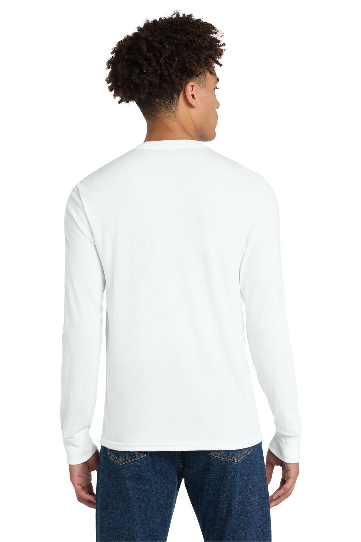 Custom Embroidered District T-Shirts  in White