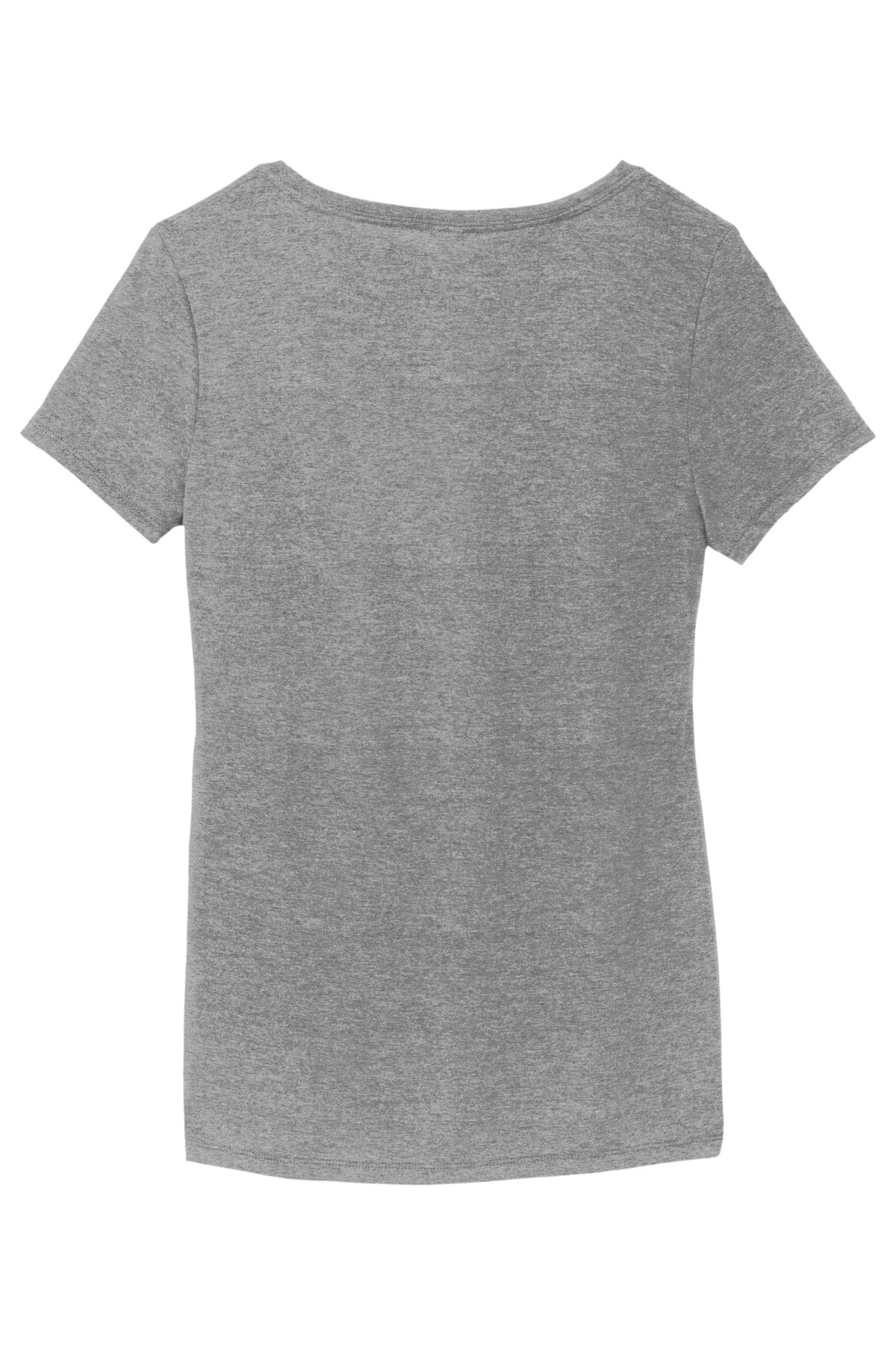 District Women's Perfect Tri V-Neck Tee. DM1350L Grey Frost