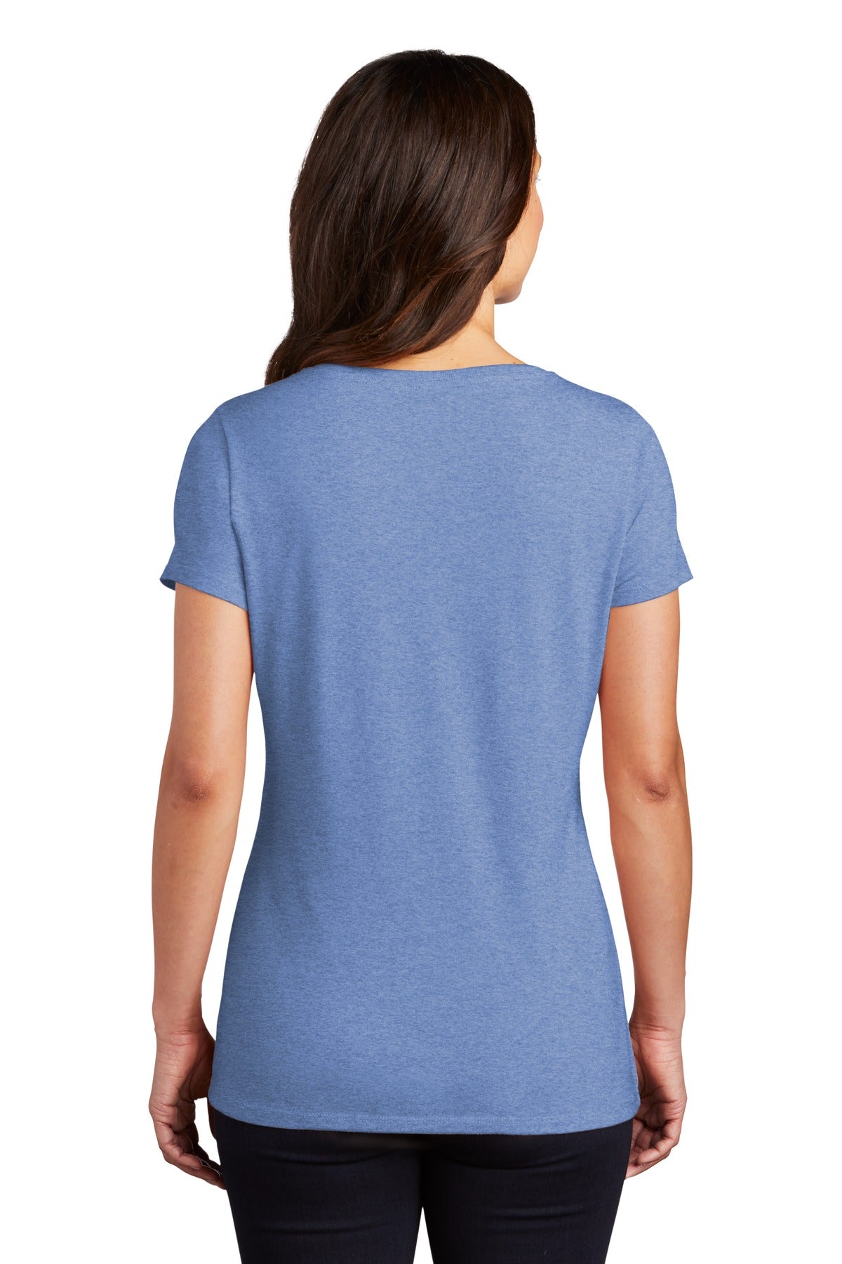 Custom Embroidered District Women's Perfect Tri V-Neck Tee. DM1350L,Maritime Frost