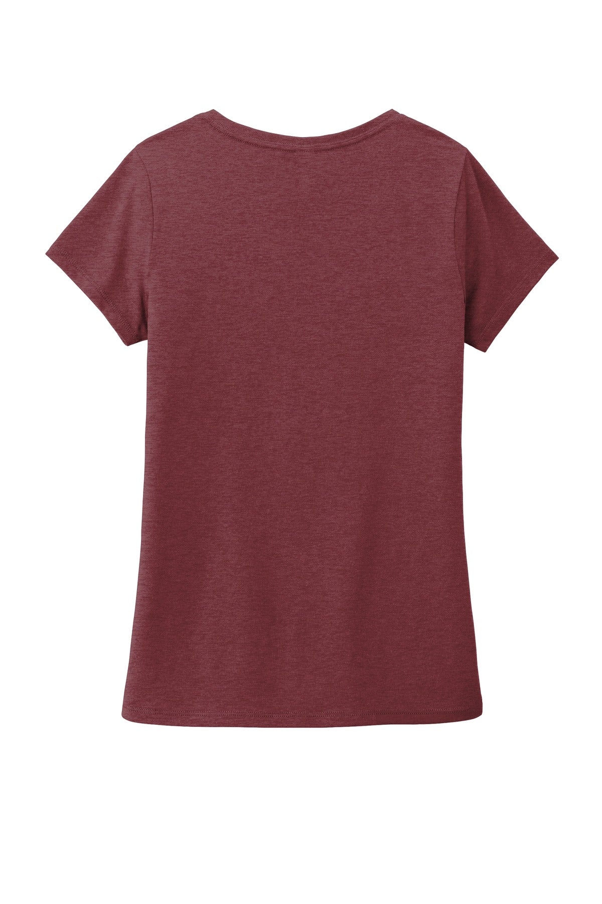 District Women's Perfect Tri V-Neck Tee. DM1350L Maroon Frost