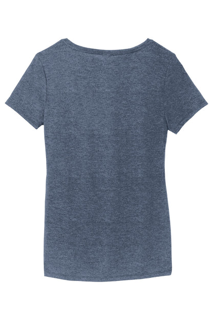 District Women's Perfect Tri V-Neck Tee. DM1350L Navy Frost