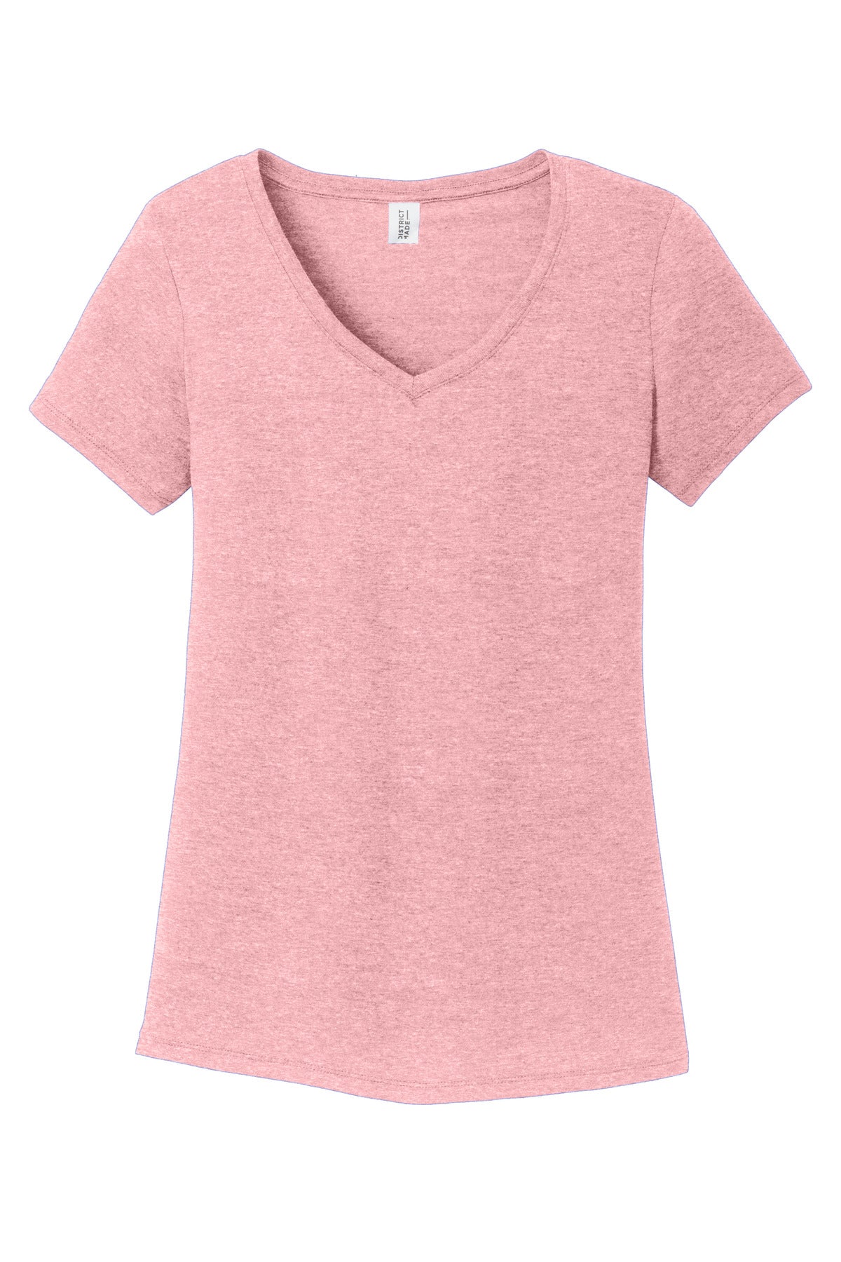 District Women's Perfect Tri V-Neck Tee. DM1350L Wisteria Heather