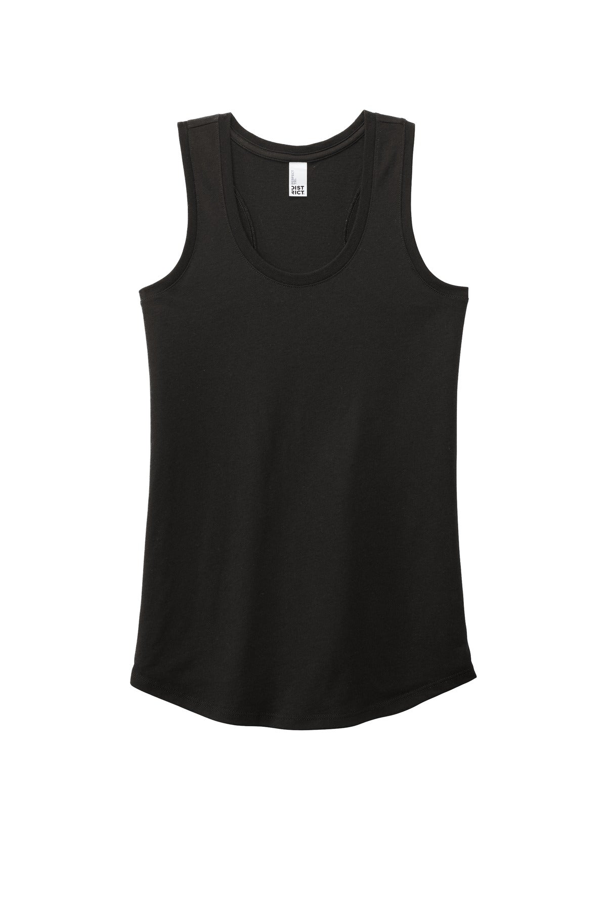 District  Women's Perfect Tri Racerback Tank. DM138L Black