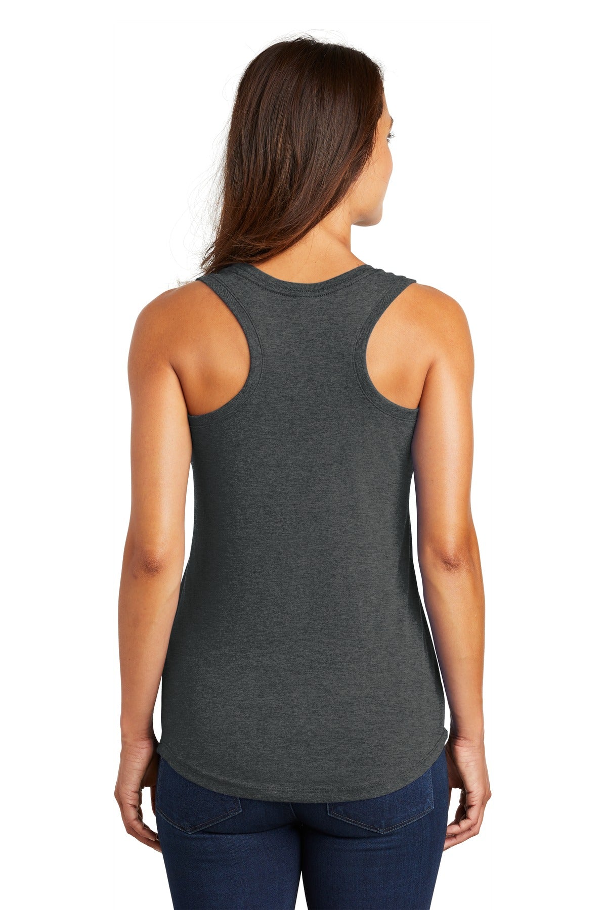 Custom Embroidered District  Women's Perfect Tri Racerback Tank. DM138L,Black Frost