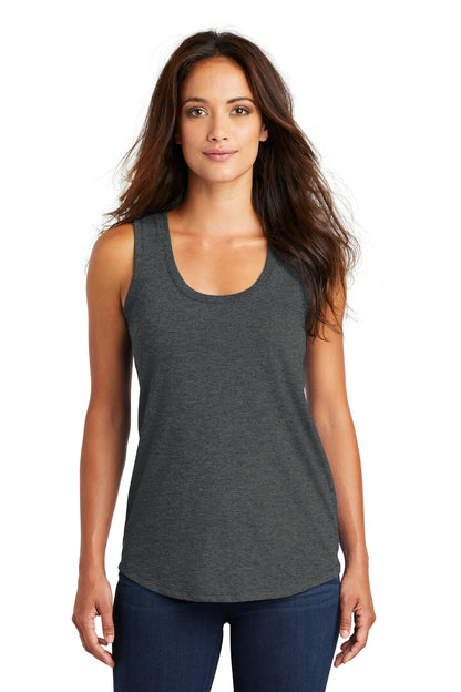 District  Women's Perfect Tri Racerback Tank. DM138L Black Frost