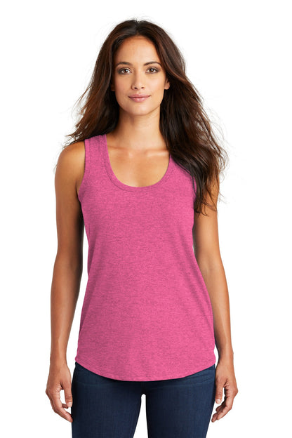 District  Women's Perfect Tri Racerback Tank. DM138L Fuchsia Frost