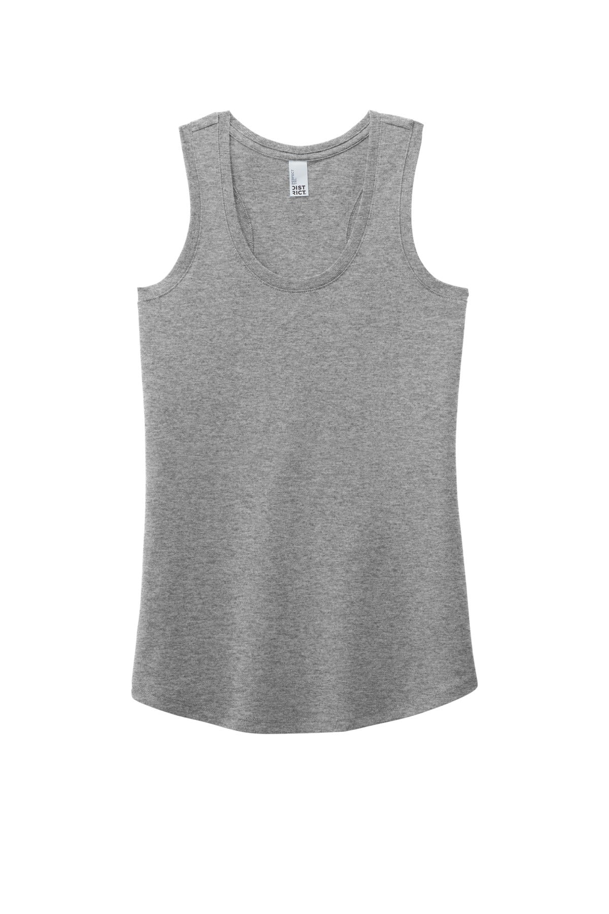 District  Women's Perfect Tri Racerback Tank. DM138L Grey Frost