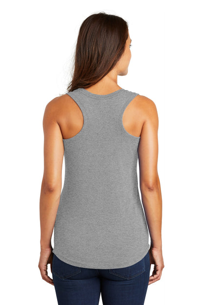 Custom Embroidered District  Women's Perfect Tri Racerback Tank. DM138L,Grey Frost