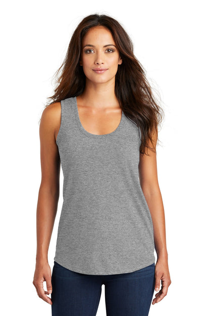 District  Women's Perfect Tri Racerback Tank. DM138L Grey Frost
