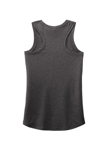 District  Women's Perfect Tri Racerback Tank. DM138L Heathered Charcoal