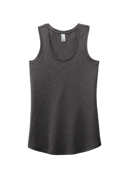 District  Women's Perfect Tri Racerback Tank. DM138L Heathered Charcoal