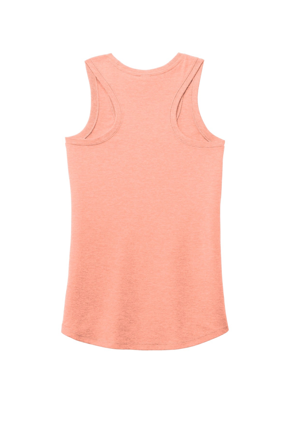 District  Women's Perfect Tri Racerback Tank. DM138L Heathered Dusty Peach