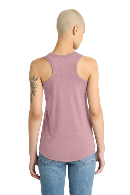 Custom Embroidered District T-Shirts  in Heathered Lavender