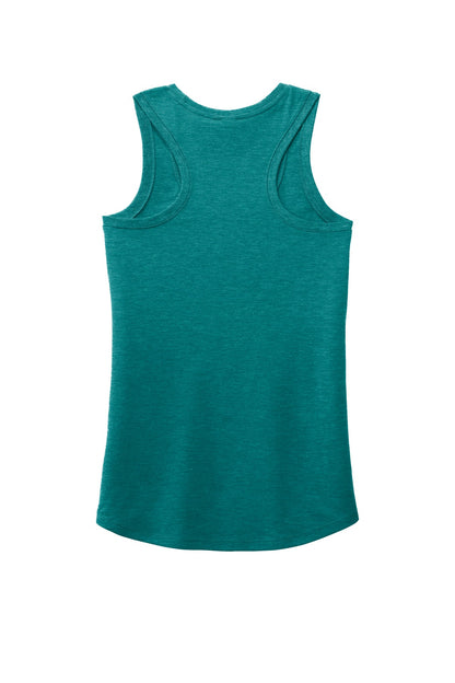 District  Women's Perfect Tri Racerback Tank. DM138L Heathered Teal