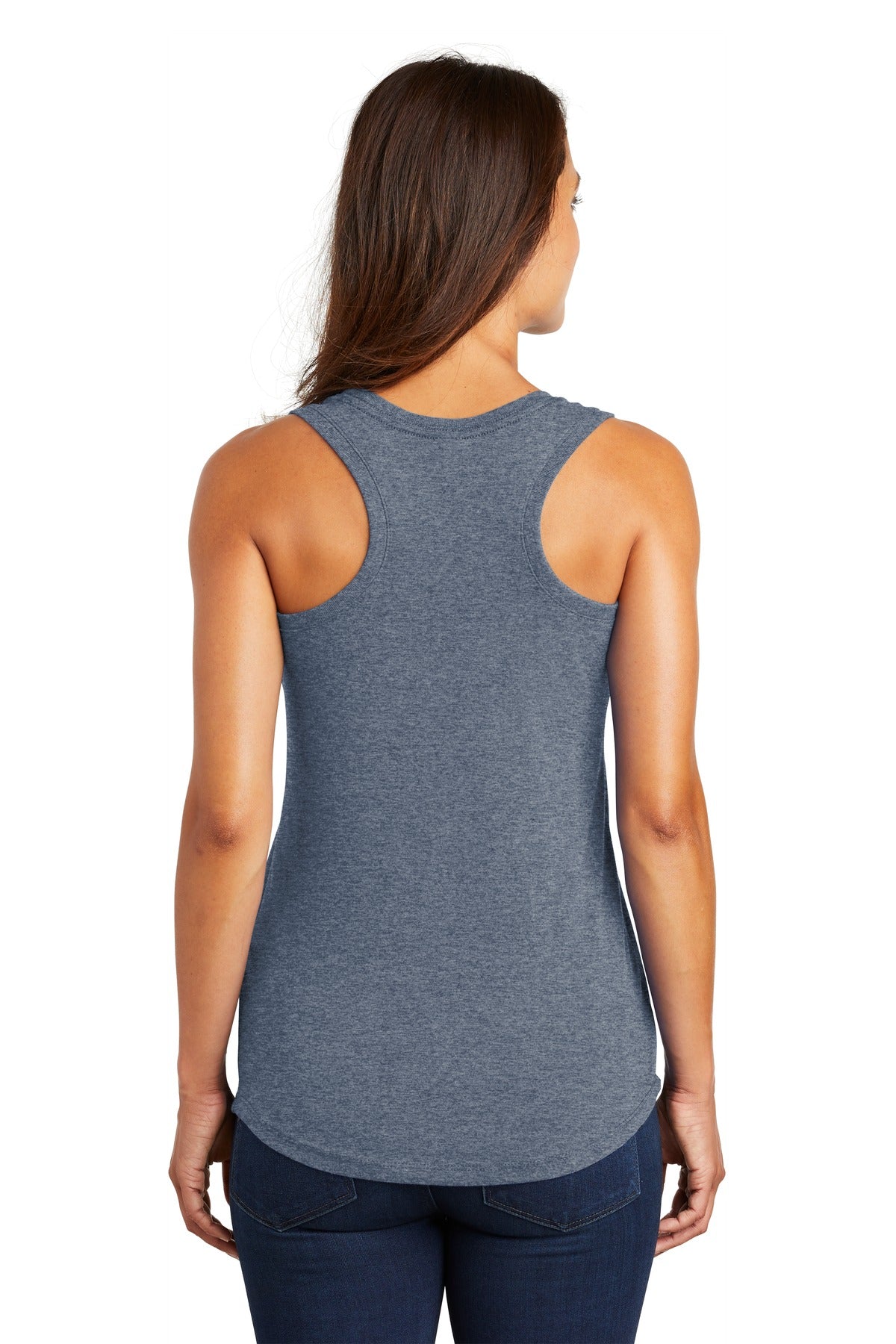 Custom Embroidered District  Women's Perfect Tri Racerback Tank. DM138L,Navy Frost