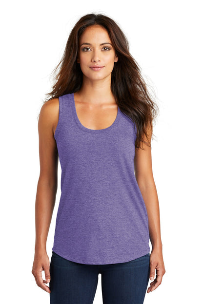 District  Women's Perfect Tri Racerback Tank. DM138L Purple Frost