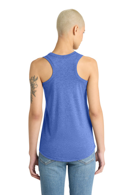 Custom Embroidered District T-Shirts  in Royal Frost