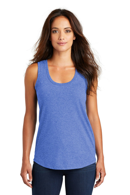 District  Women's Perfect Tri Racerback Tank. DM138L Royal Frost