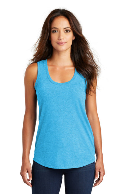 District  Women's Perfect Tri Racerback Tank. DM138L Turquoise Frost