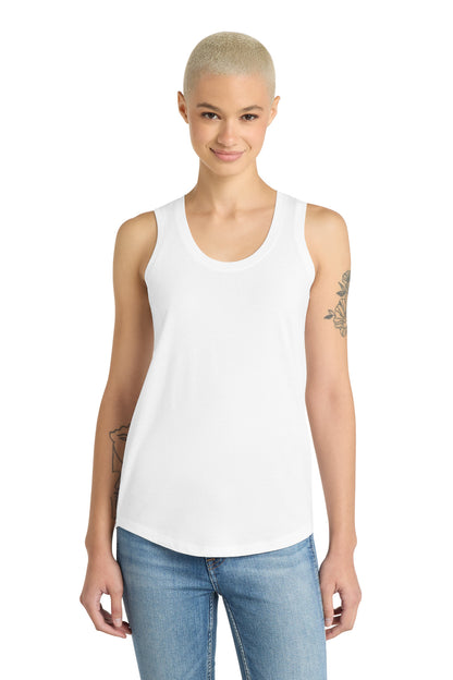 Custom Embroidered District T-Shirts  in White