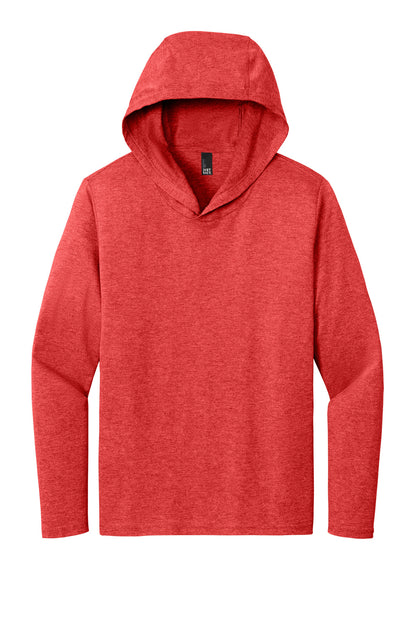 Custom Embroidered District T-Shirts  in Red Frost