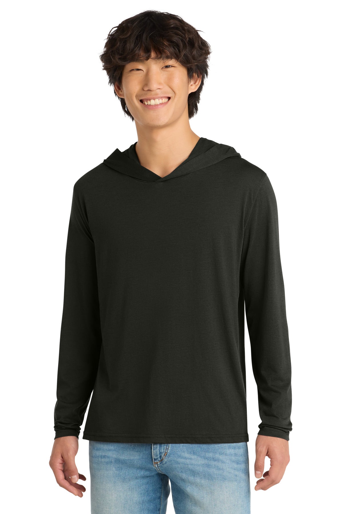 Custom Embroidered District T-Shirts  in Black