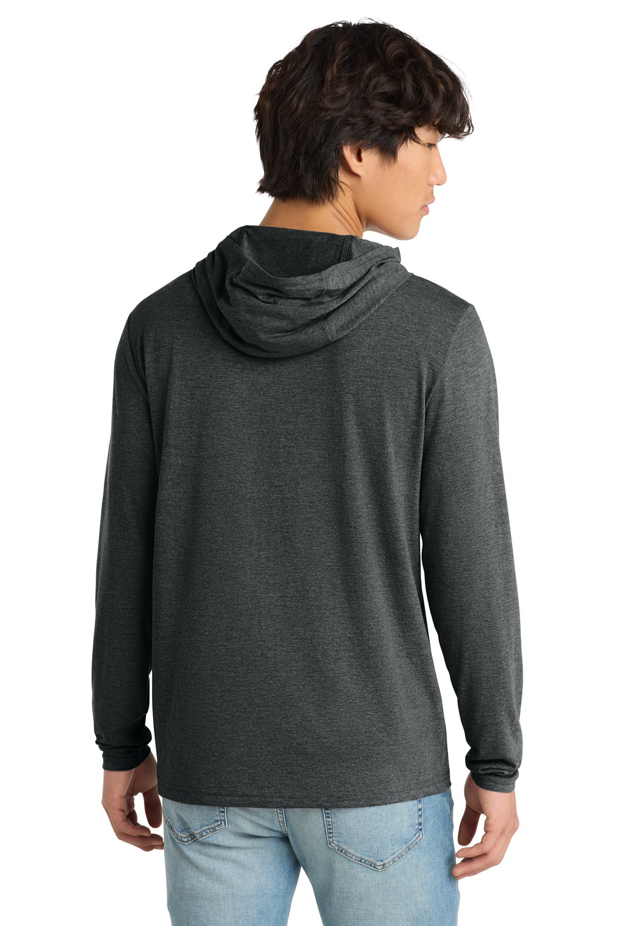 Custom Embroidered District T-Shirts  in Black Frost
