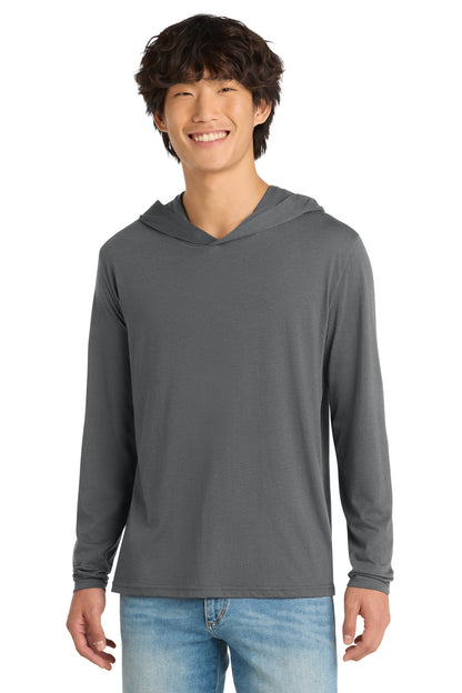Custom Embroidered District T-Shirts  in Charcoal