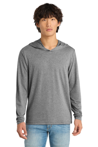 Custom Embroidered District T-Shirts  in Grey Frost