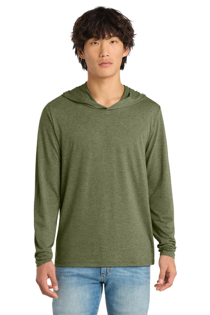 Custom Embroidered District T-Shirts  in Military Green Frost