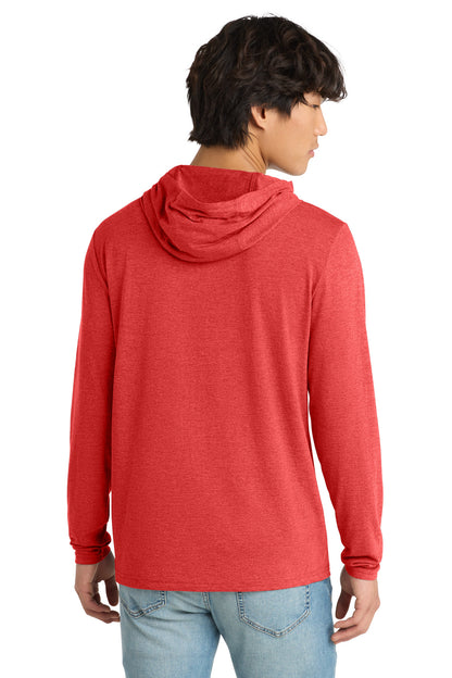 Custom Embroidered District T-Shirts  in Red Frost