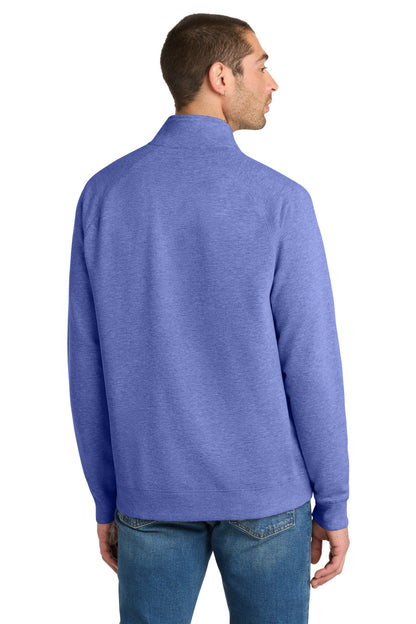 Custom Embroidered District Sweatshirts in Heathered Deep Royal