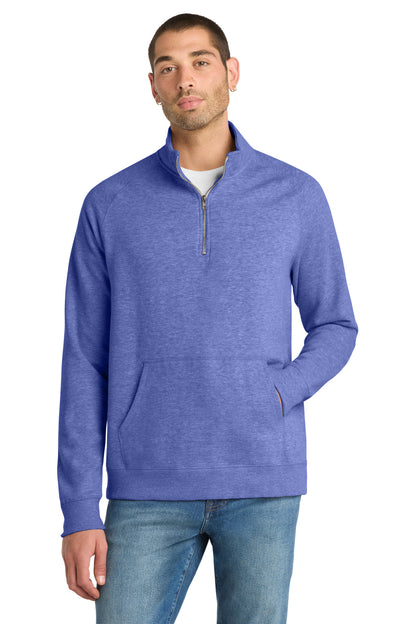 Custom Embroidered District Sweatshirts in Heathered Deep Royal