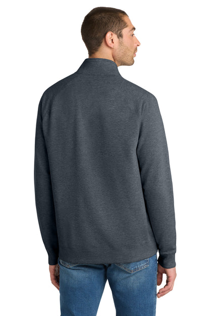 Custom Embroidered District Sweatshirts in Heathered Navy
