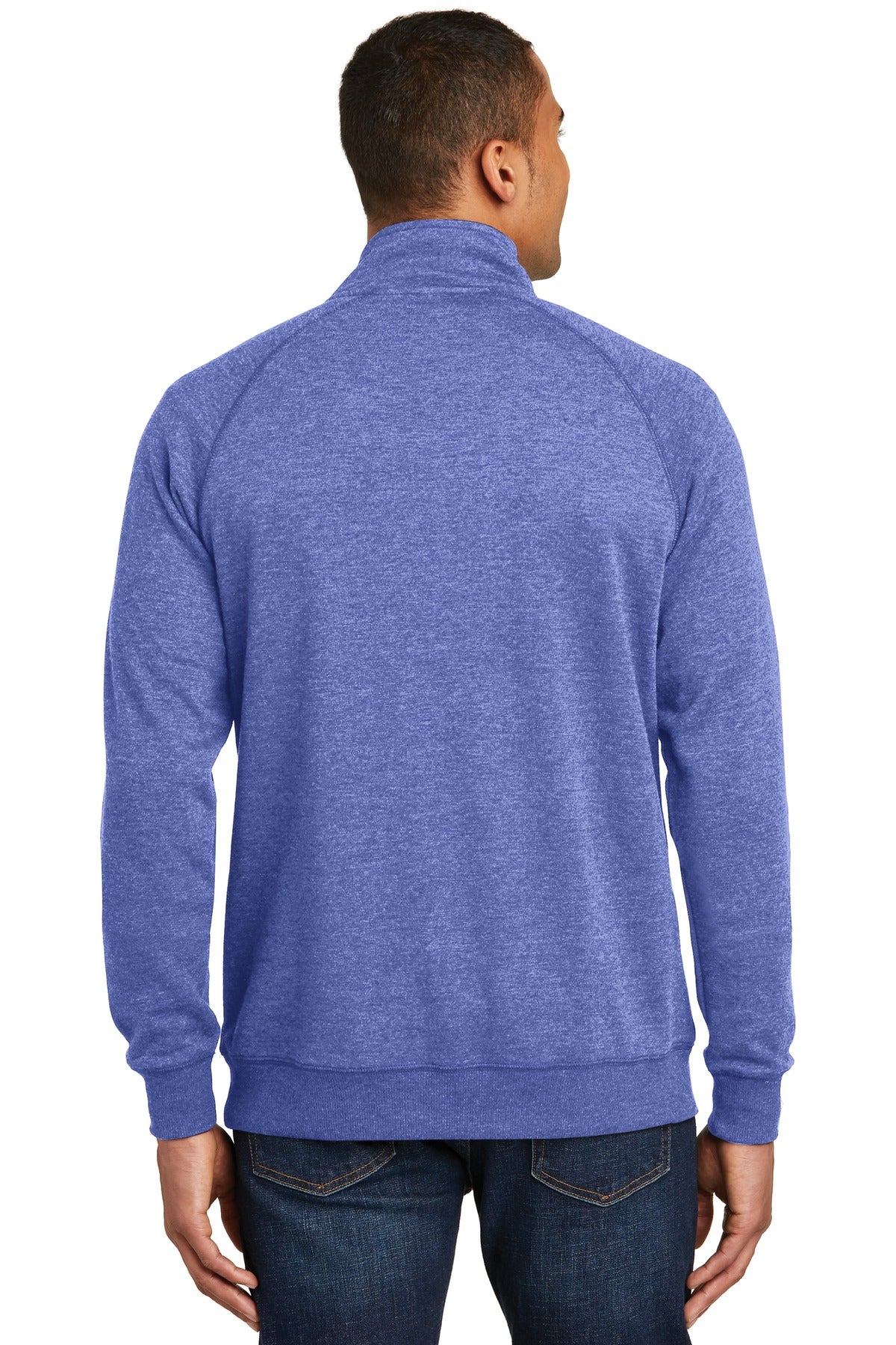 Custom Embroidered District Lightweight Fleece 1/4-Zip. DM392,Heathered Deep Royal