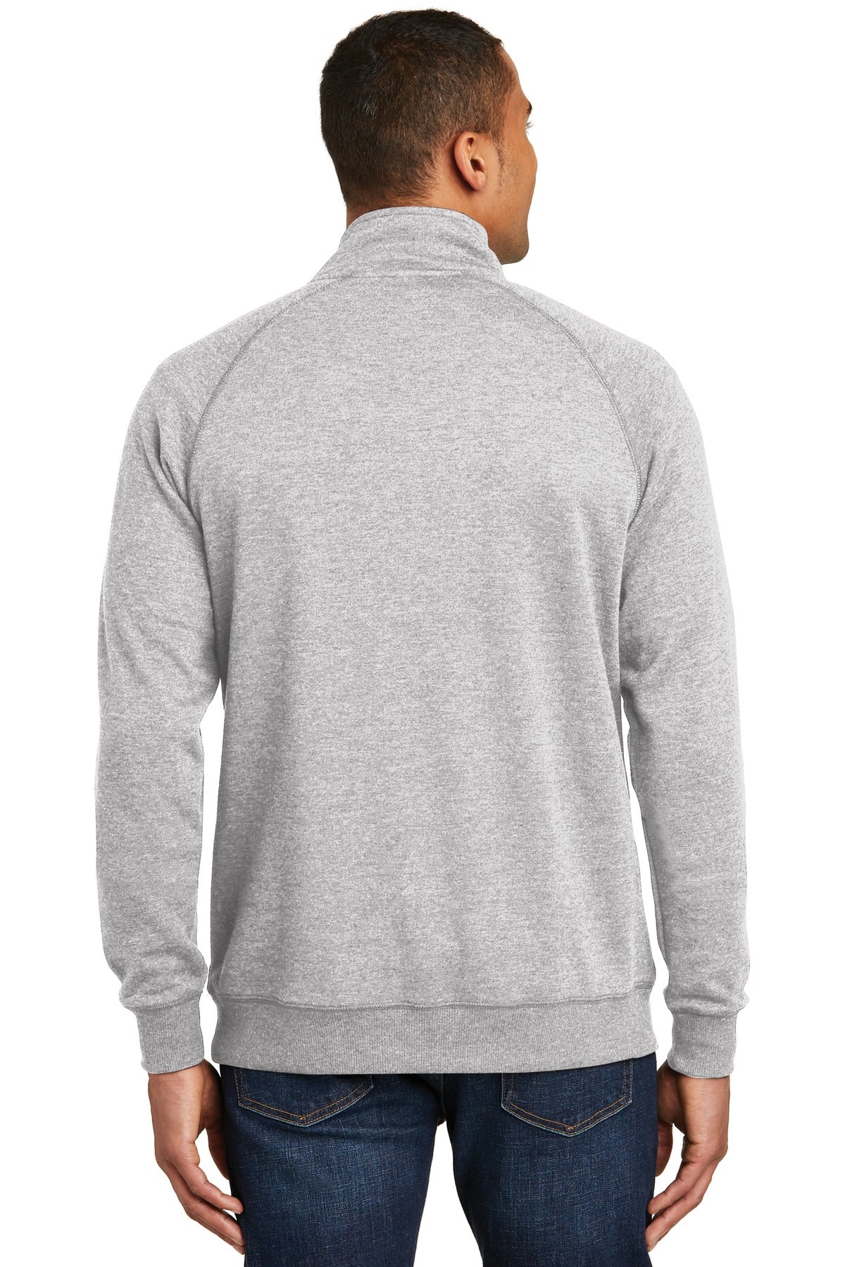Custom Embroidered District Lightweight Fleece 1/4-Zip. DM392,Heathered Grey