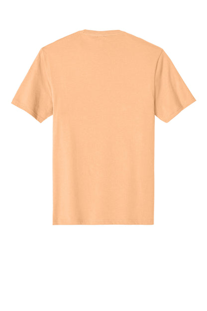 Custom Embroidered District T-Shirts  in Apricot