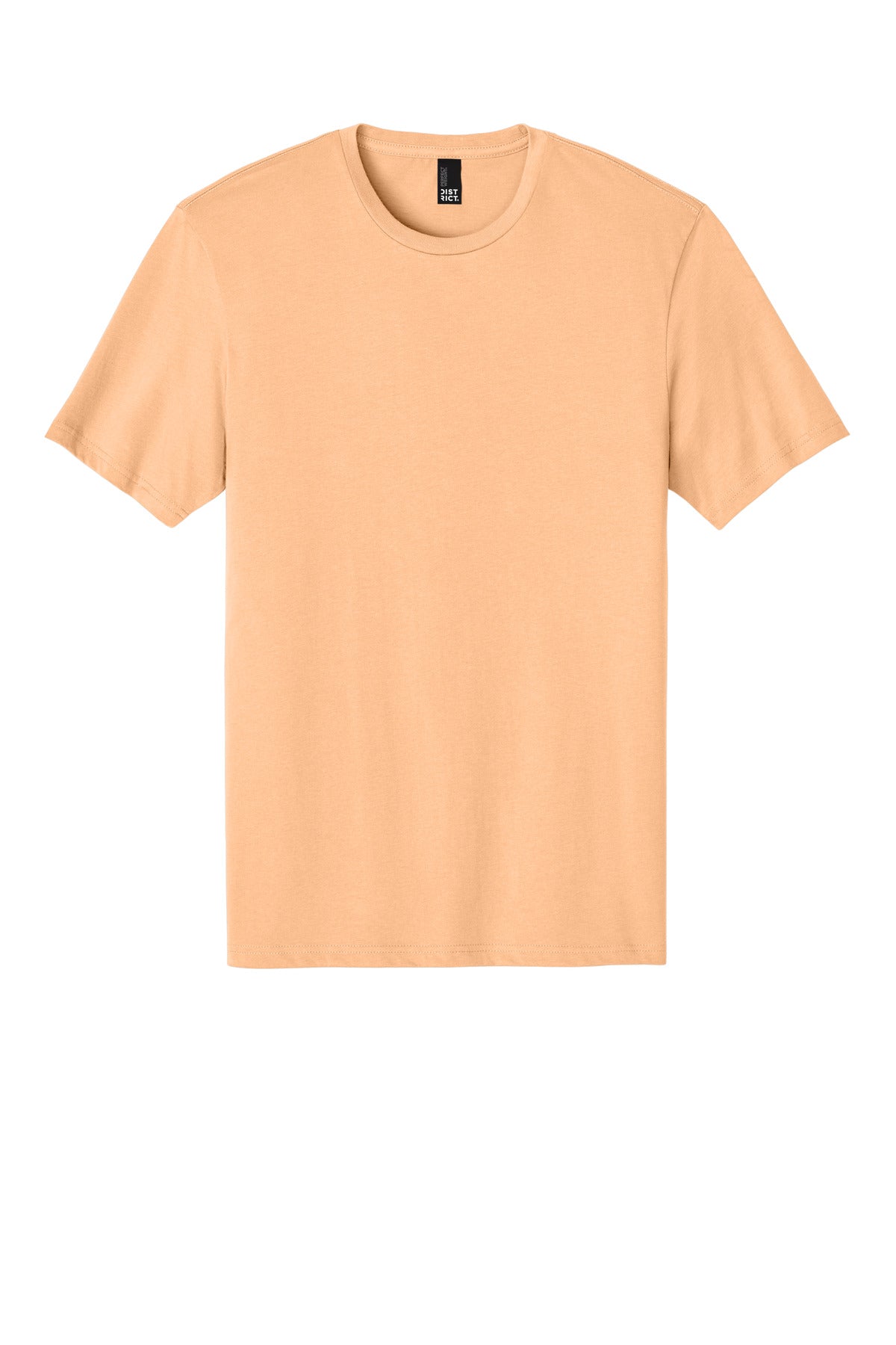 Custom Embroidered District T-Shirts  in Apricot
