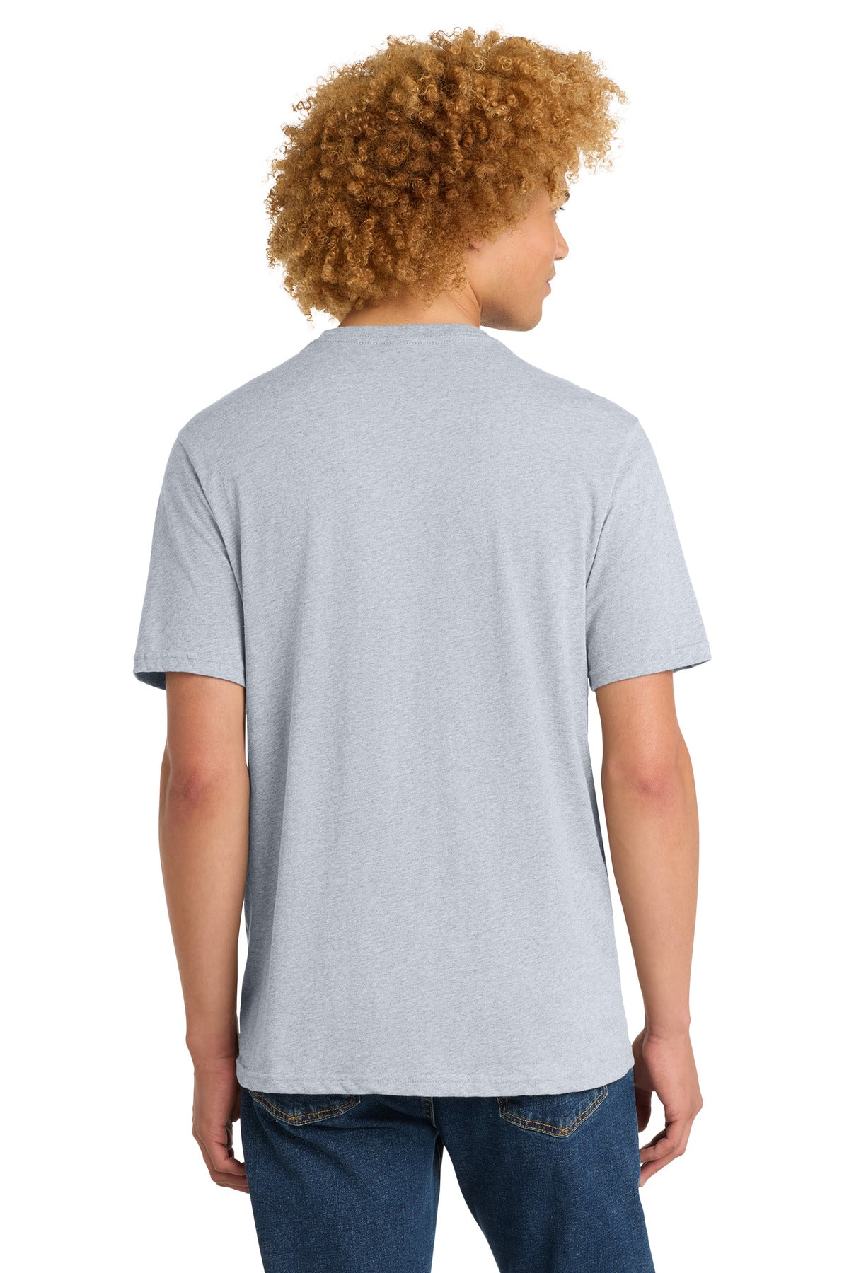 Custom Embroidered District T-Shirts  in Ash