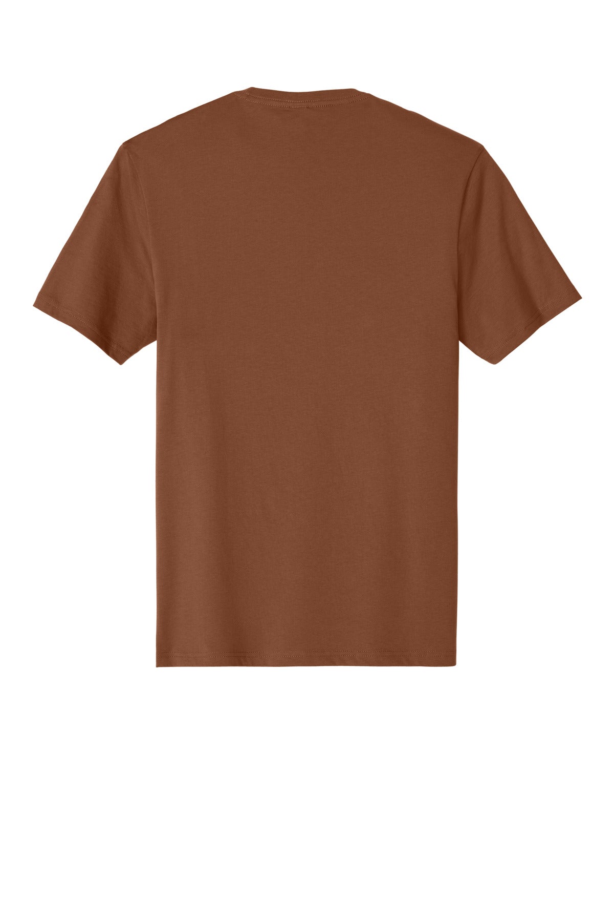 Custom Embroidered District T-Shirts  in Baked Clay
